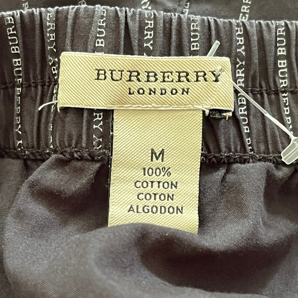Burberry Black Boxer Shorts with White “Burberry” Pinstripes size M MEDIUM - Picture 7 of 7
